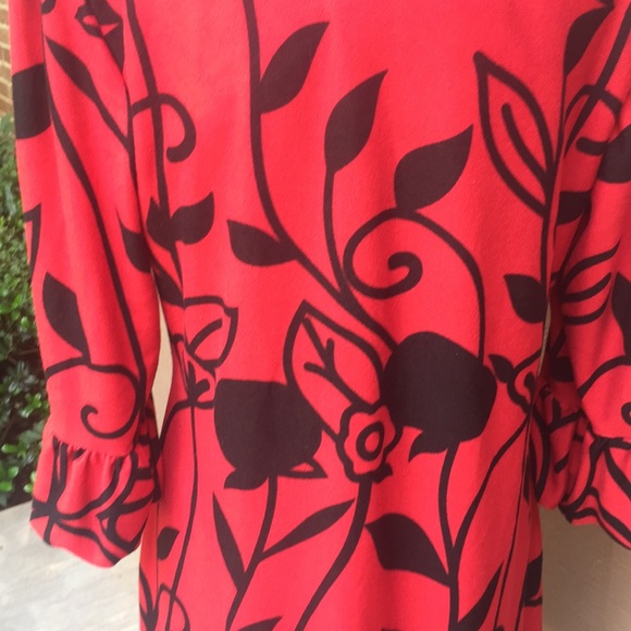 Sz 2 XL Ice Silk Red Black Winter Dress EUC - Picture 5 of 7